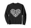 Heart Shaped Soccer Ball Pattern Sweatshirt - Fun Novelty Design for Adults