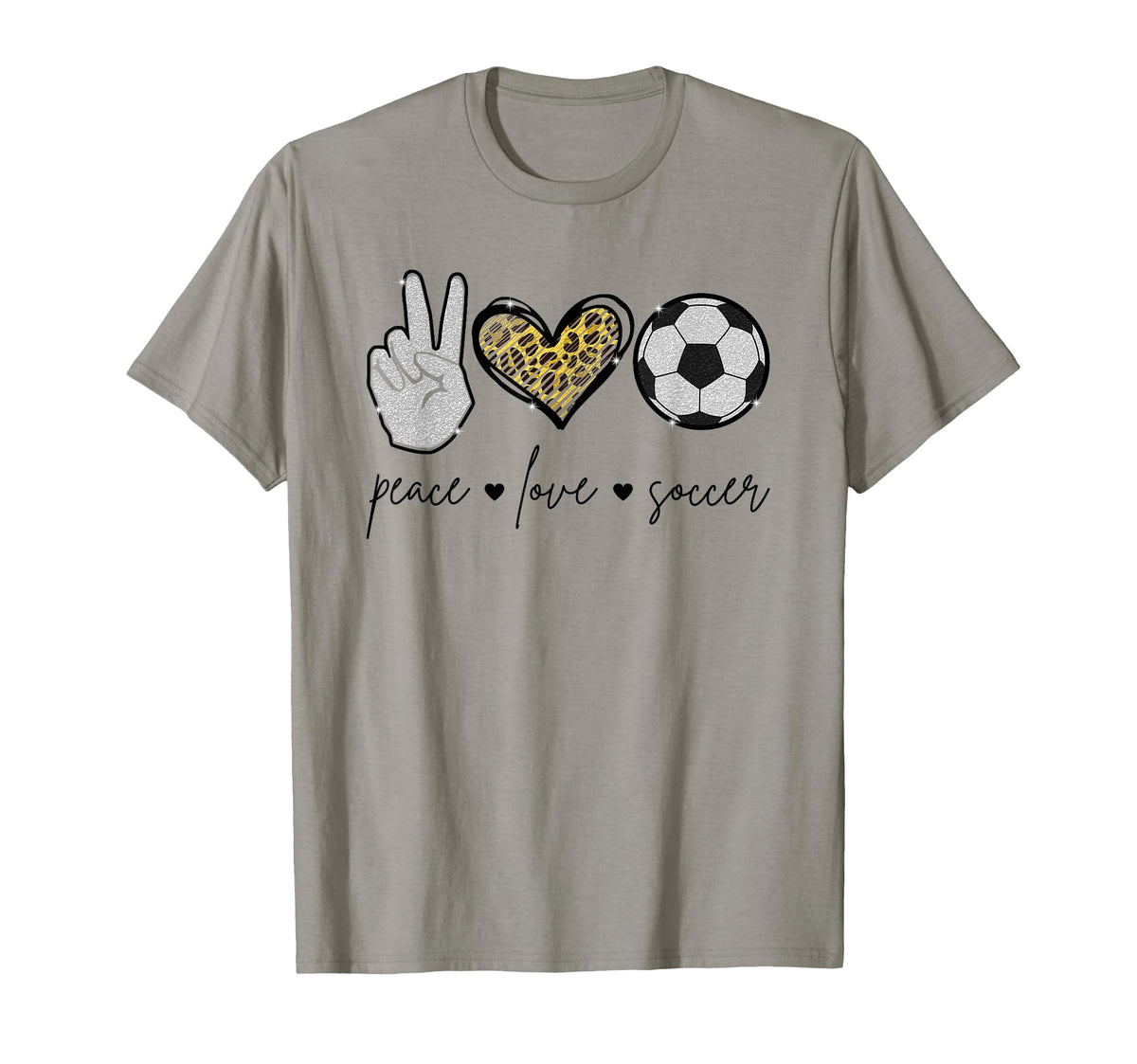 Peace Love Soccer Funny Soccer Mom T-Shirt - Aesthetic Graphic for Adults