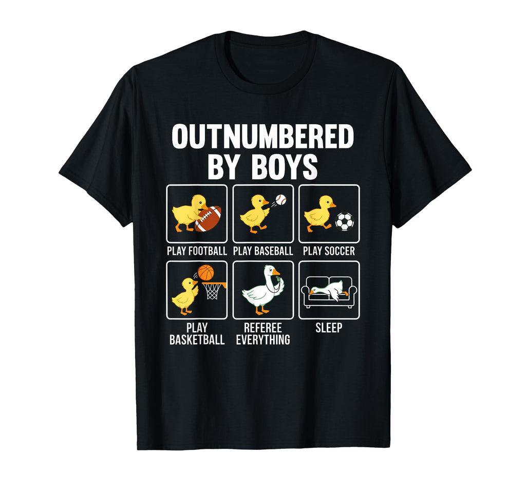 Outnumbered Ducklings Football T-Shirt - Minimalist Print for Adults