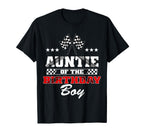 Auntie Birthday Soccer Party Family T-Shirt - Fun Novelty Design Men Women