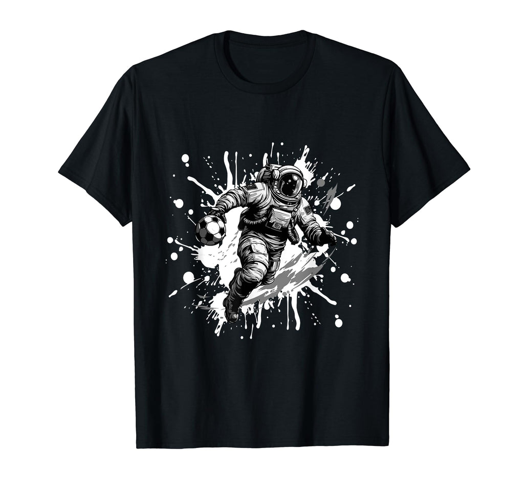 Astronaut Playing Soccer Sports Team T-Shirt - Trendy Graphic for Adults