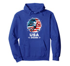 American Flag Soccer Womens Soccer Soccer Hoodie - Custom Art Print Unisex