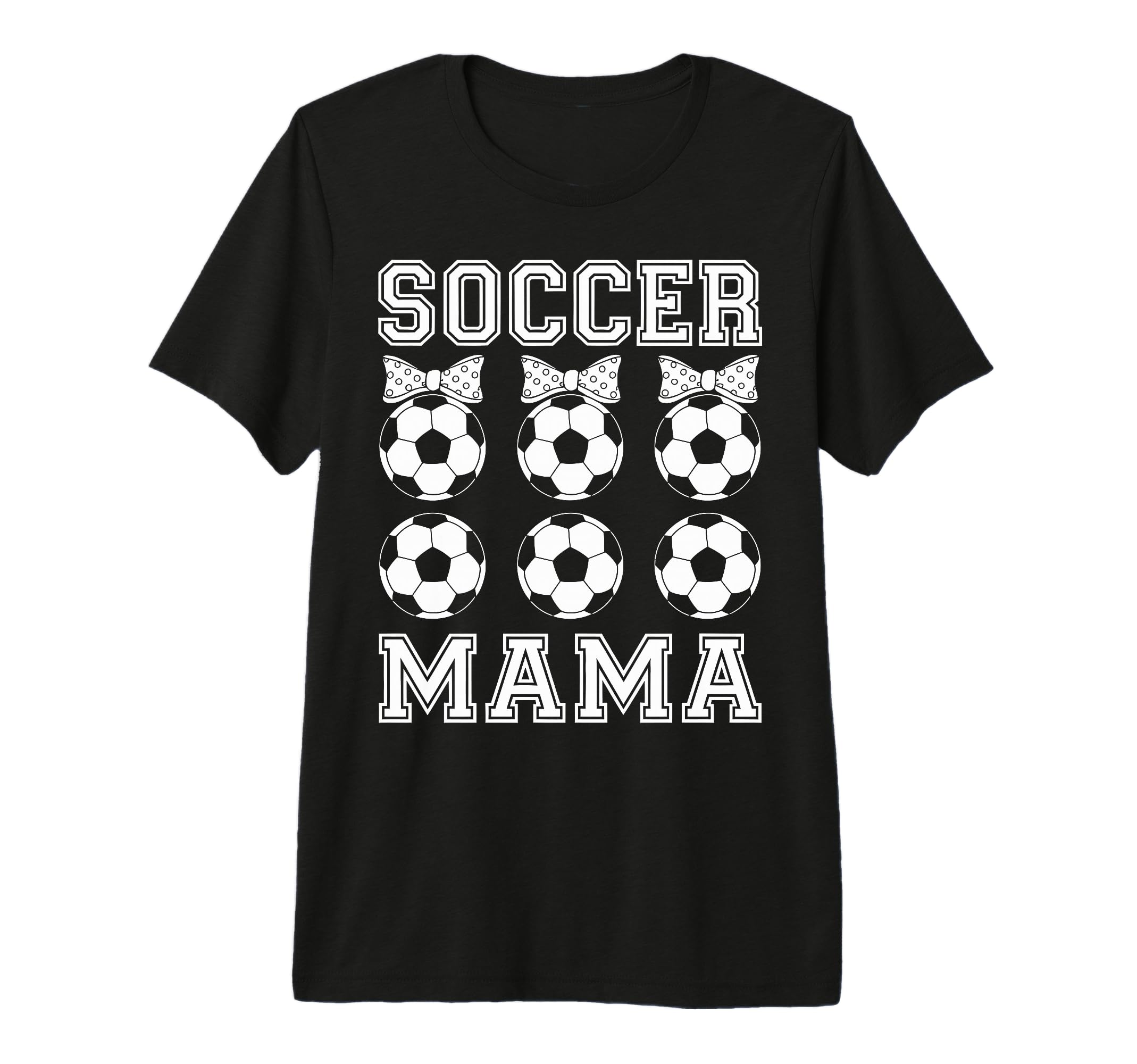 Soccer Mama Coquette Bow Soccer Mom Bow T-Shirt - Graphic Print for Adults