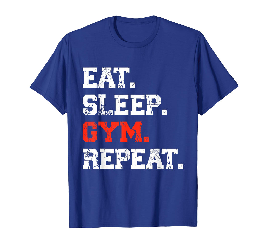 Eat Sleep Gym Repeat Funny Fitness T-Shirt - Streetwear Style Unisex