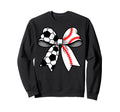 Soccer Baseball Coquette Bow Sweatshirt - Casual Everyday Wear for Adults