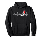 Referee Heartbeat Red Card Football Hoodie - Graphic Print for Adults