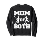 Mom Both Funny Lacrosse Soccer Mom Sweatshirt - Trendy Graphic Men Women
