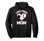 Loud Proud Mom Soccer Baseball Heart Hoodie - Streetwear Style for Adults