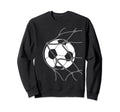 Soccer Ball Goal Funny Player Sweatshirt - Aesthetic Graphic Men Women