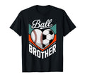 Ball Brother Baseball Soccer Heart Sports T-Shirt - Unique Graphic Unisex