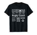 Rugby Coach Gift T-Shirt - Casual Everyday Wear for Adults