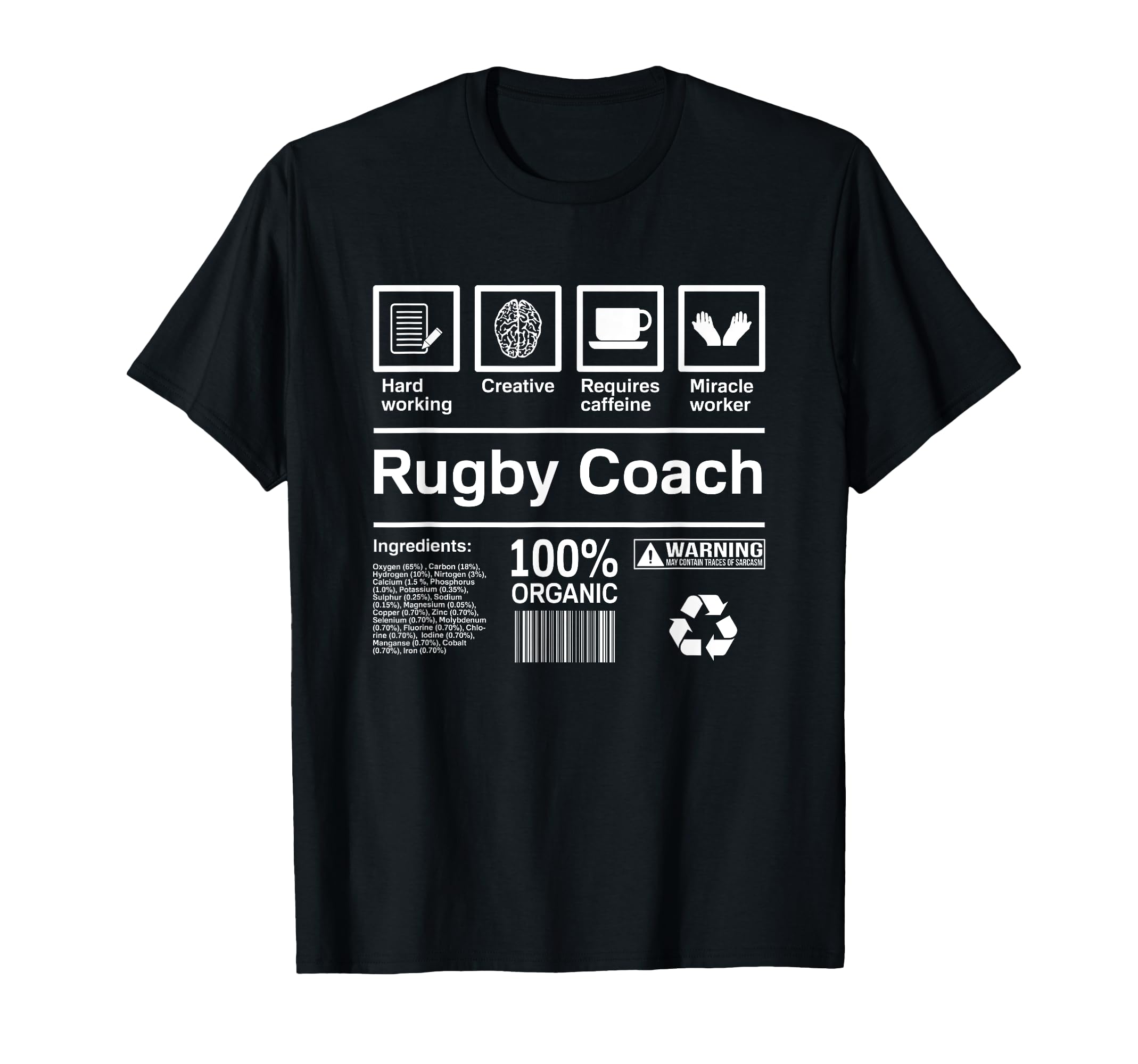 Rugby Coach Gift T-Shirt - Casual Everyday Wear for Adults