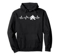 Ice Hockey Goalie Heartbeat Line Hoodie - Trendy Graphic Men Women