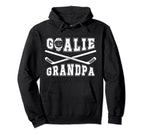 Ice Hockey Goalie Grandpa Hockey Hoodie - Novelty Apparel for Adults