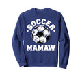 Soccer Mamaw Soccer Ball Distressed Sweatshirt - Graphic Print Men Women