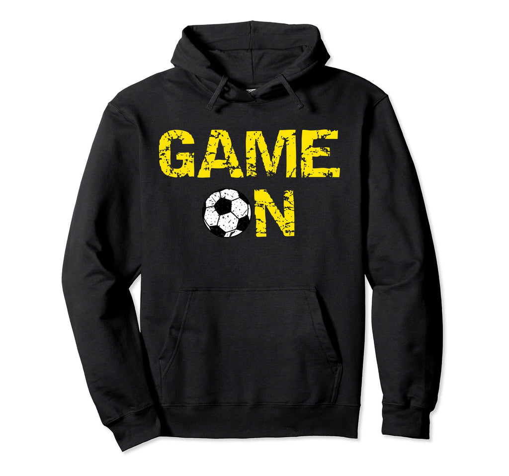 Game Soccer Ball Football Yellow Gold Hoodie - Unique Graphic Men Women