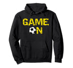 Game Soccer Ball Football Yellow Gold Hoodie - Unique Graphic Men Women