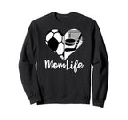 Mom Life Funny Soccer Hockey Mom Sweatshirt - Unique Graphic for Adults