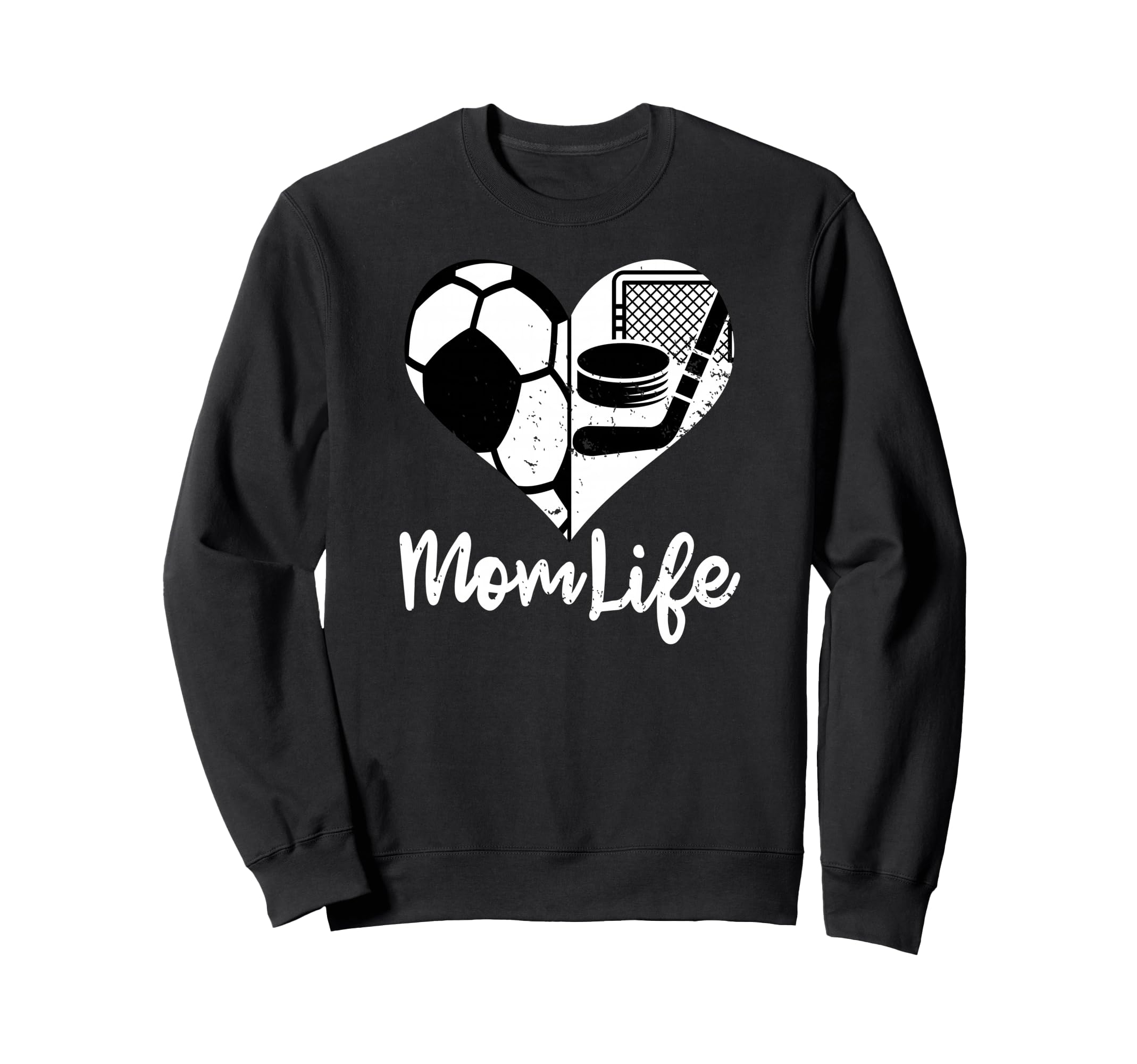 Mom Life Funny Soccer Hockey Mom Sweatshirt - Unique Graphic for Adults