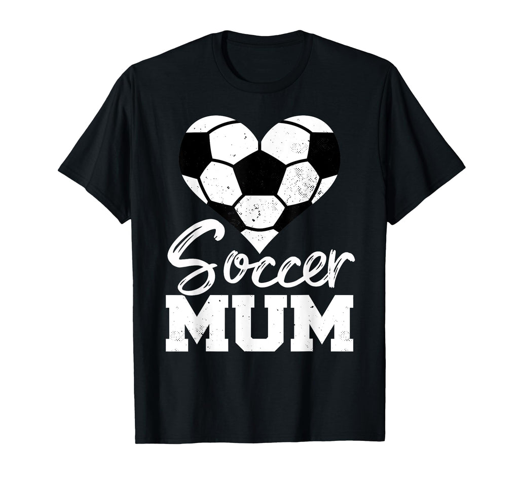 Soccer Mum Heart Funny Heartfelt Love T-Shirt - Novelty Apparel for Adults