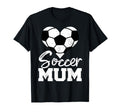 Soccer Mum Heart Funny Heartfelt Love T-Shirt - Novelty Apparel for Adults