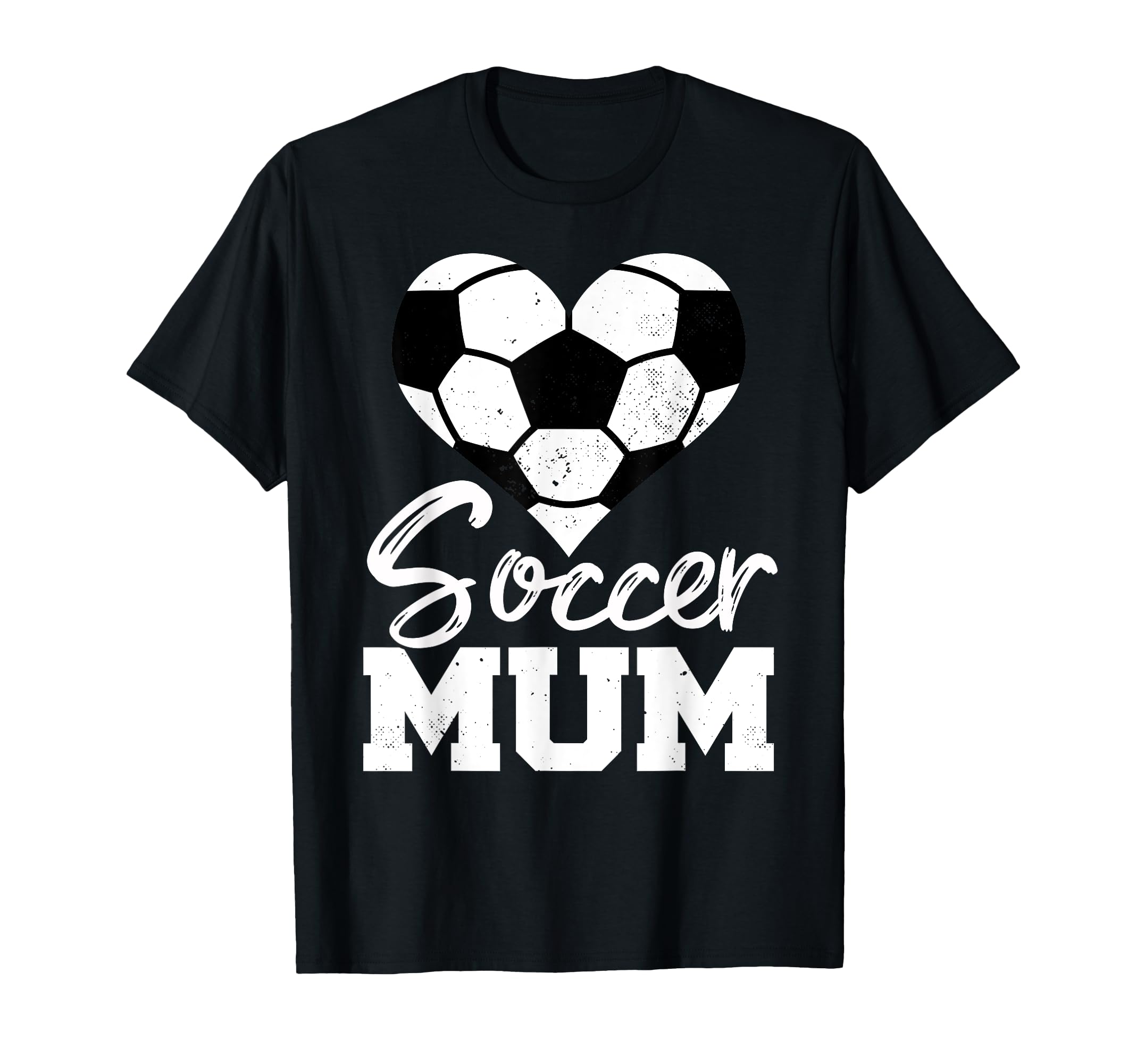 Soccer Mum Heart Funny Heartfelt Love T-Shirt - Novelty Apparel for Adults