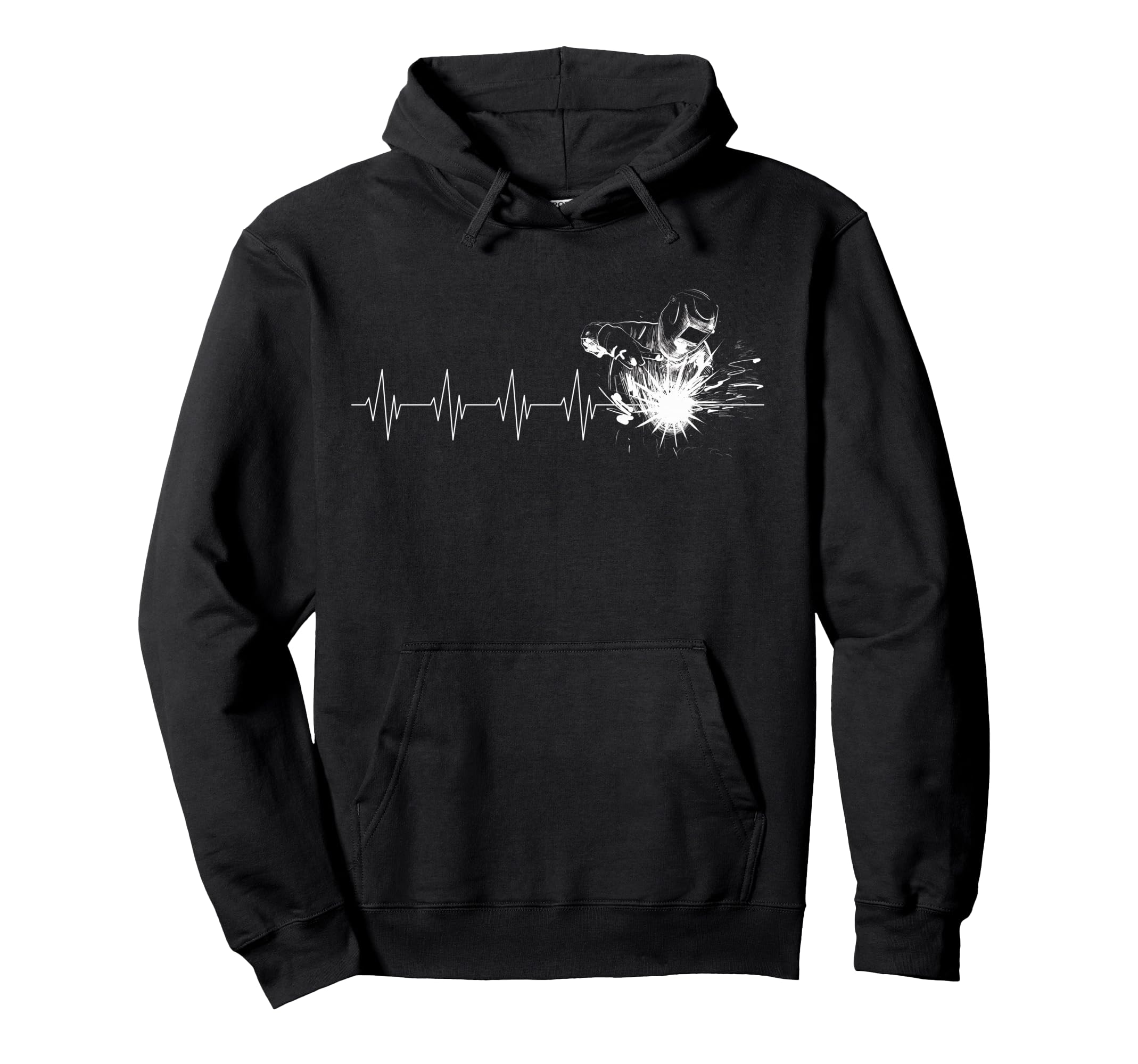 Welder Heartbeat Welders Welding Hoodie - Unique Graphic for Adults