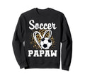 Soccer Papaw Leopard Heart Sweatshirt - Casual Everyday Wear Men Women