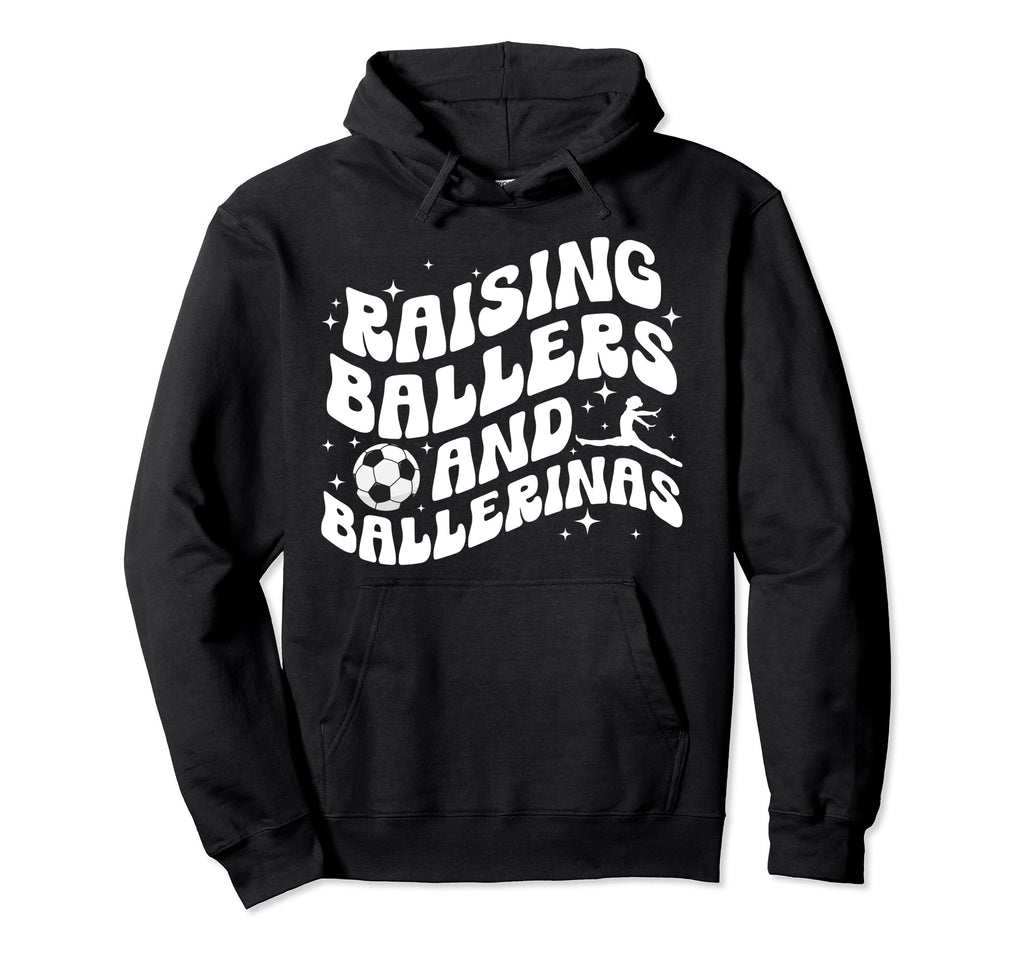 Raising Ballers And Ballerinas Soccer Hoodie - Minimalist Print Men Women