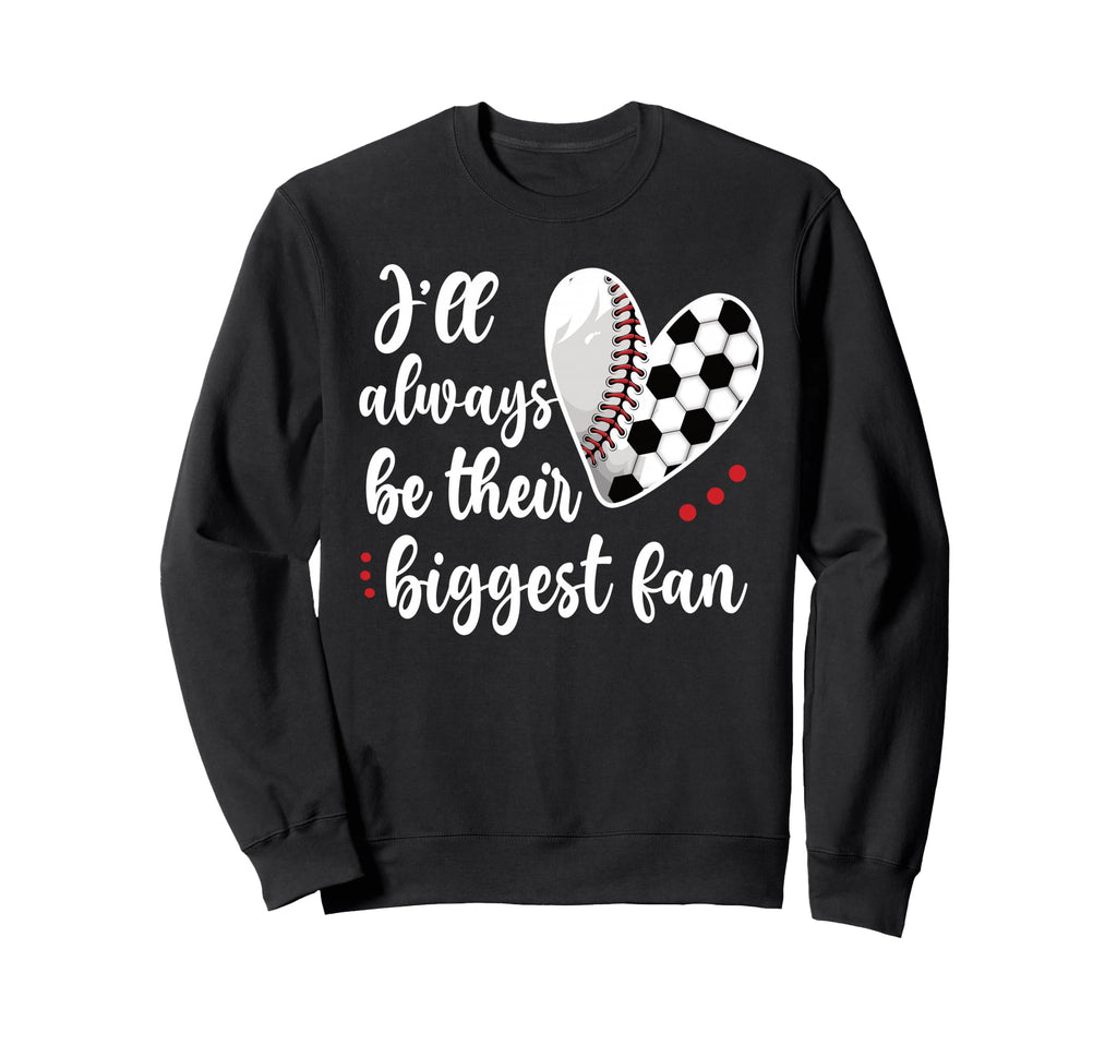 Huge Fan Soccer Baseball Player Mama Sweatshirt - Unique Graphic Men Women