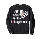 Huge Fan Soccer Baseball Player Mama Sweatshirt - Unique Graphic Men Women
