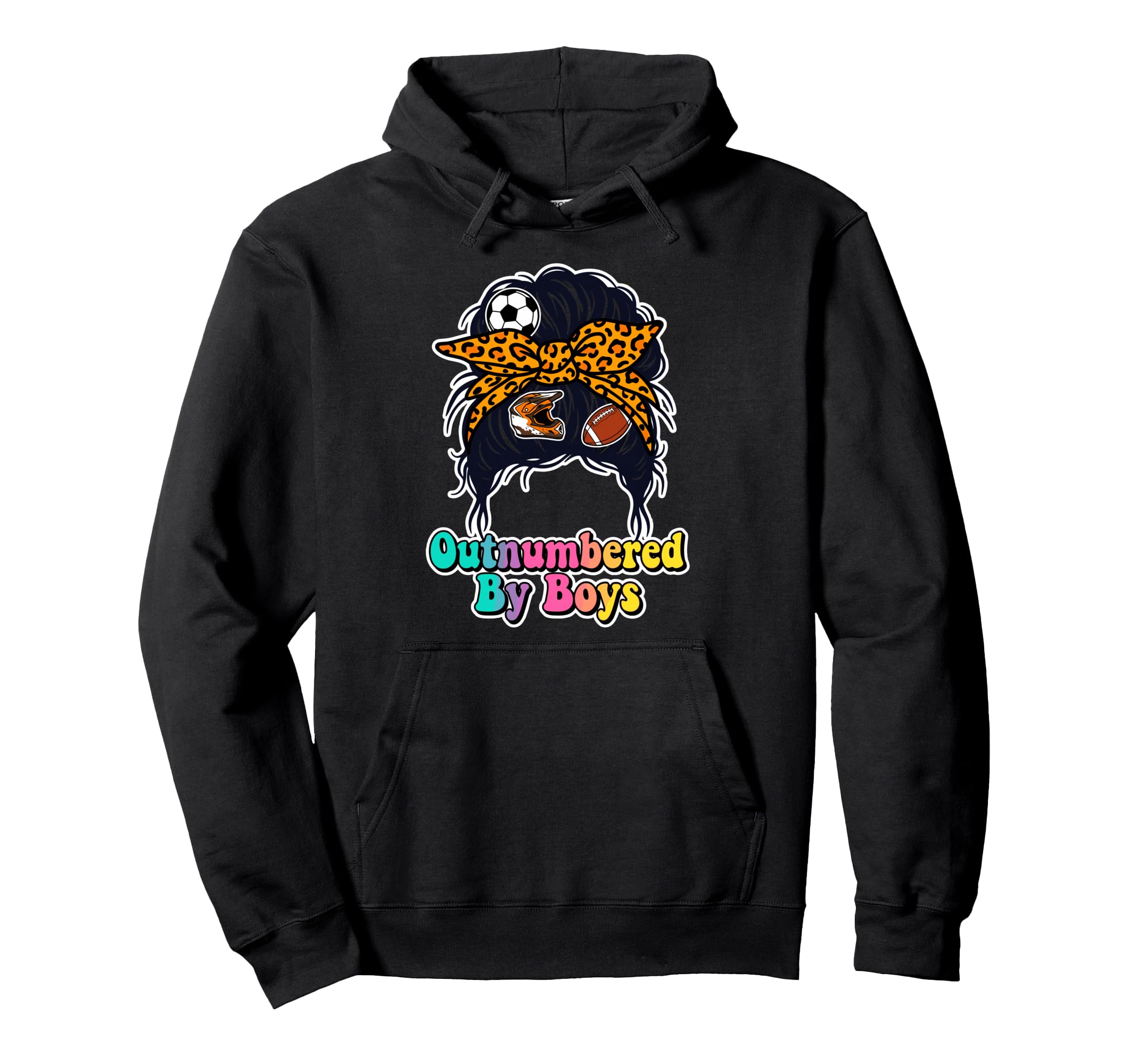 Outnumbered Soccer Mom Life Hair Hoodie - Streetwear Style Men Women