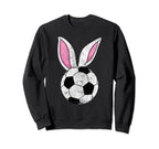 Bunny Ears Soccer Catcher Happy Sweatshirt - Aesthetic Graphic Unisex