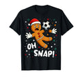 Oh Snap Gingerbread Goalie Funny Soccer T-Shirt - Unique Graphic Unisex