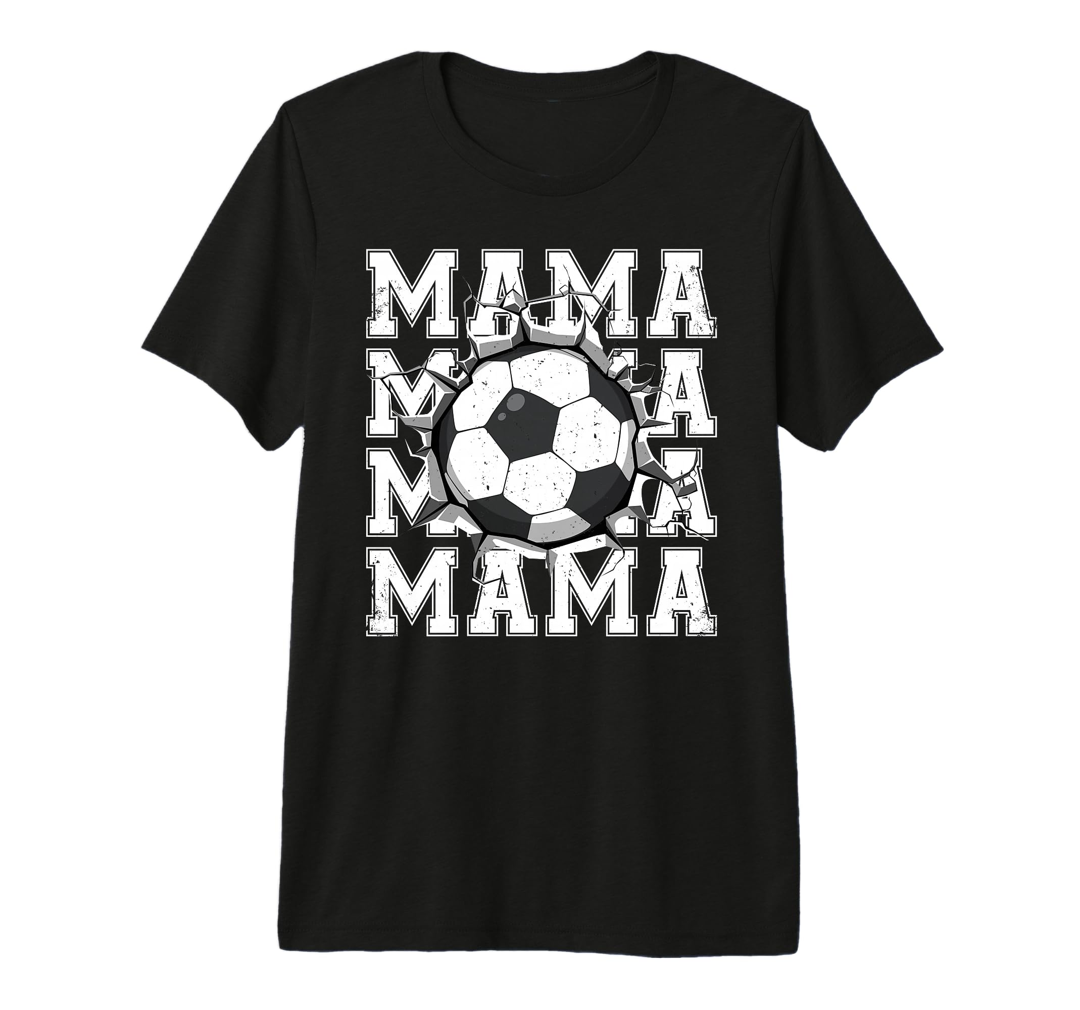 Soccer Mama Cracked Wall Family T-Shirt - Minimalist Print for Adults