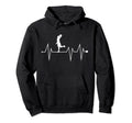 Funny Basketball Player Heartbeat Heart Hoodie - Graphic Print for Adults