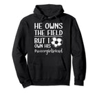 I Own His Heart Soccer Girlfriend Soccer Hoodie - Trendy Graphic Unisex