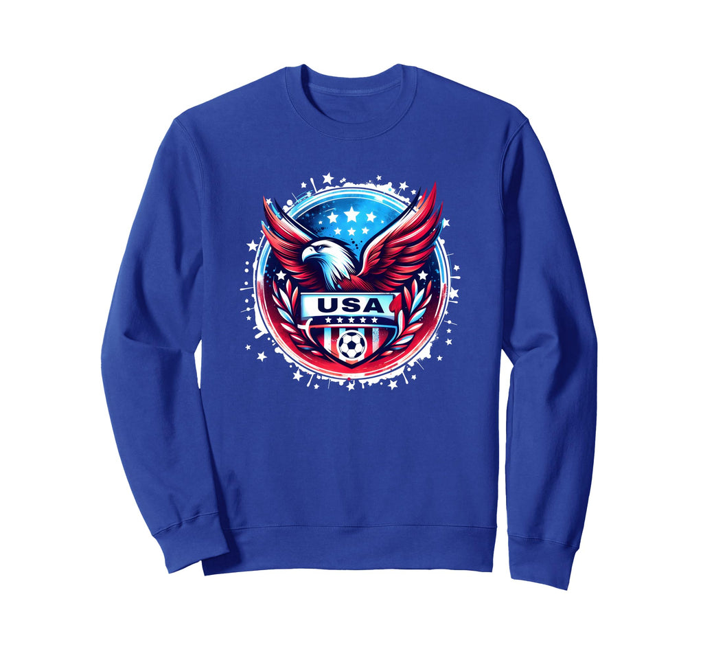American Flag Soccer Womens Sweatshirt - Streetwear Style for Adults