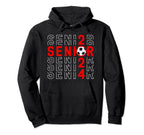 Senior Class 2024 Graduation 2024 Red Hoodie - Graphic Print for Adults
