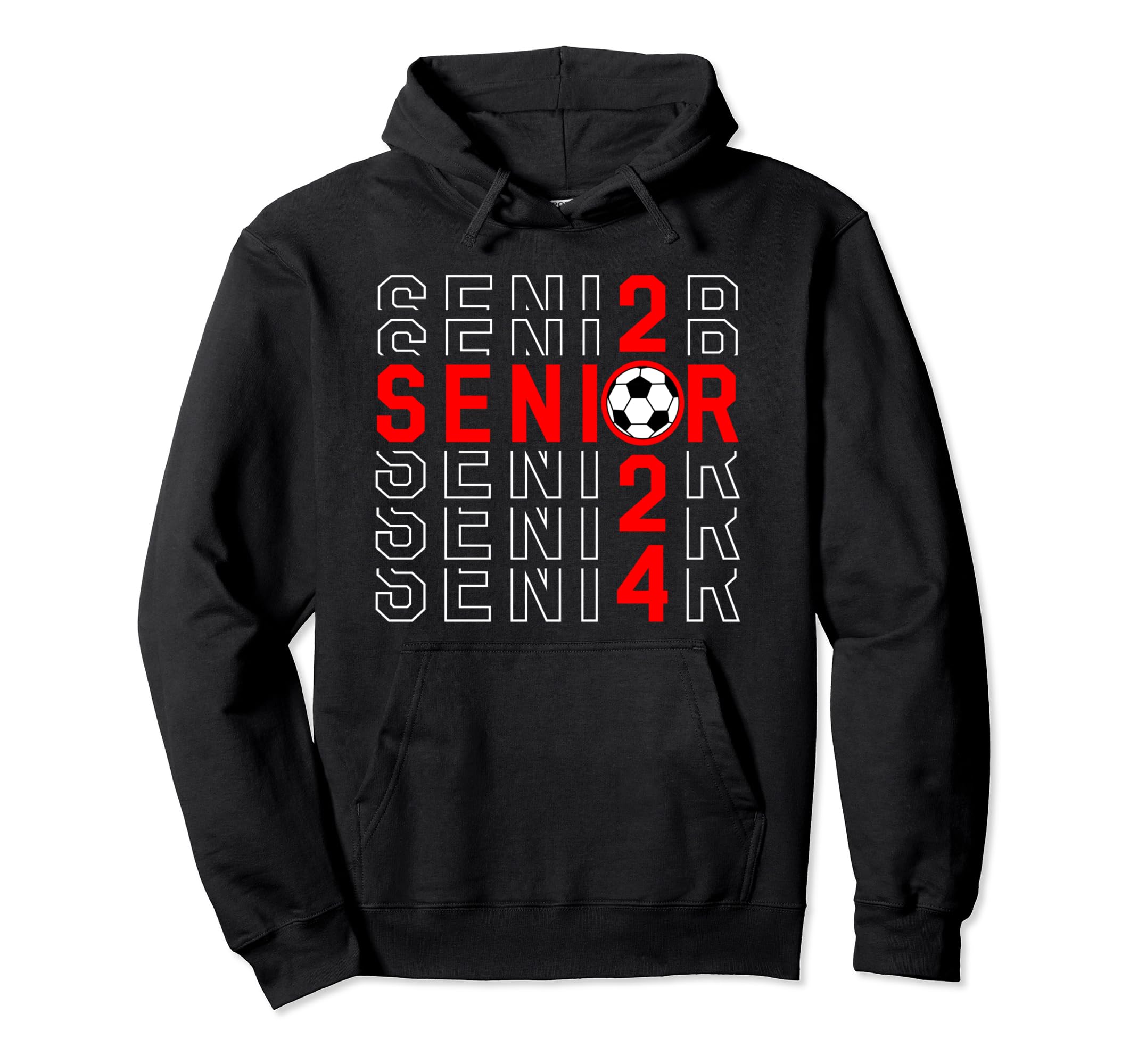 Senior Class 2024 Graduation 2024 Red Hoodie - Graphic Print for Adults