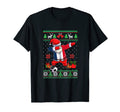 Soccer Dabbing Santa France Flag T-Shirt - Aesthetic Graphic for Adults