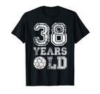 38 Years Old Soccer Sports Birthday T-Shirt - Graphic Print for Adults