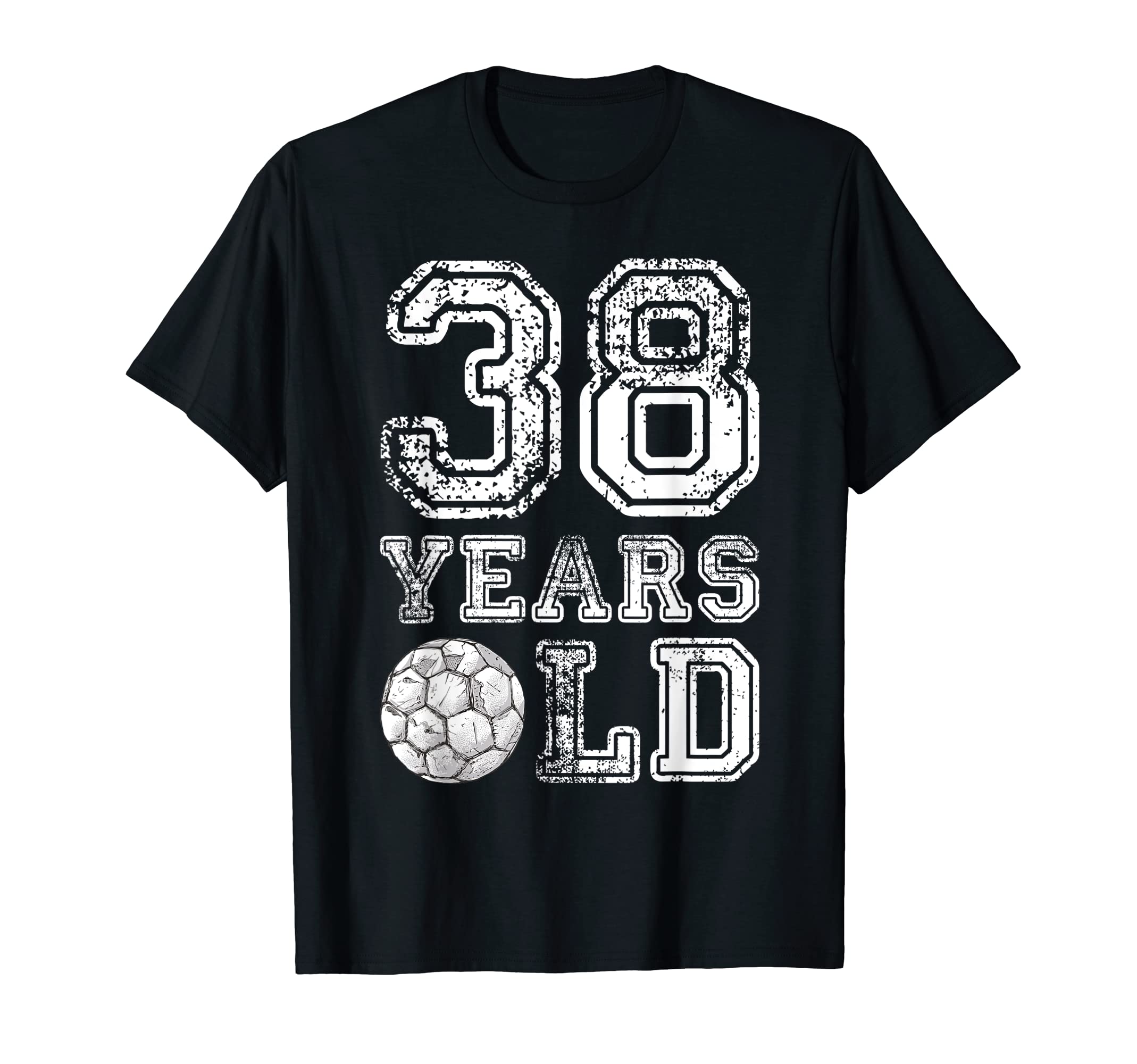 38 Years Old Soccer Sports Birthday T-Shirt - Graphic Print for Adults