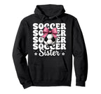 Soccer Sister Soccer Coquette Bow Hoodie - Novelty Apparel Men Women