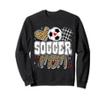Leopard Soccer Mom Soccer Mama Mother Sweatshirt - Graphic Print Unisex