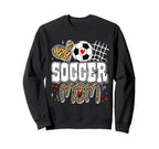 Leopard Soccer Mom Soccer Mama Mother Sweatshirt - Graphic Print Unisex