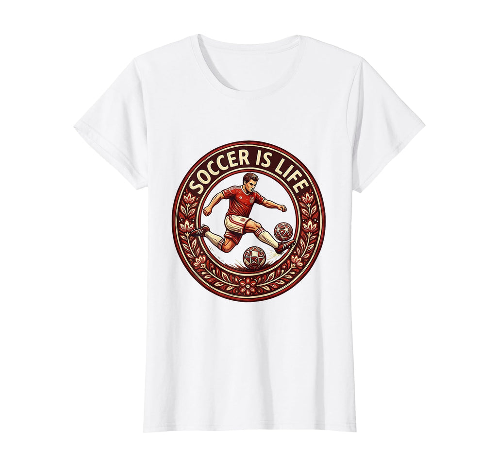 Soccer Is Life Mens Passion T-Shirt - Casual Everyday Wear for Adults