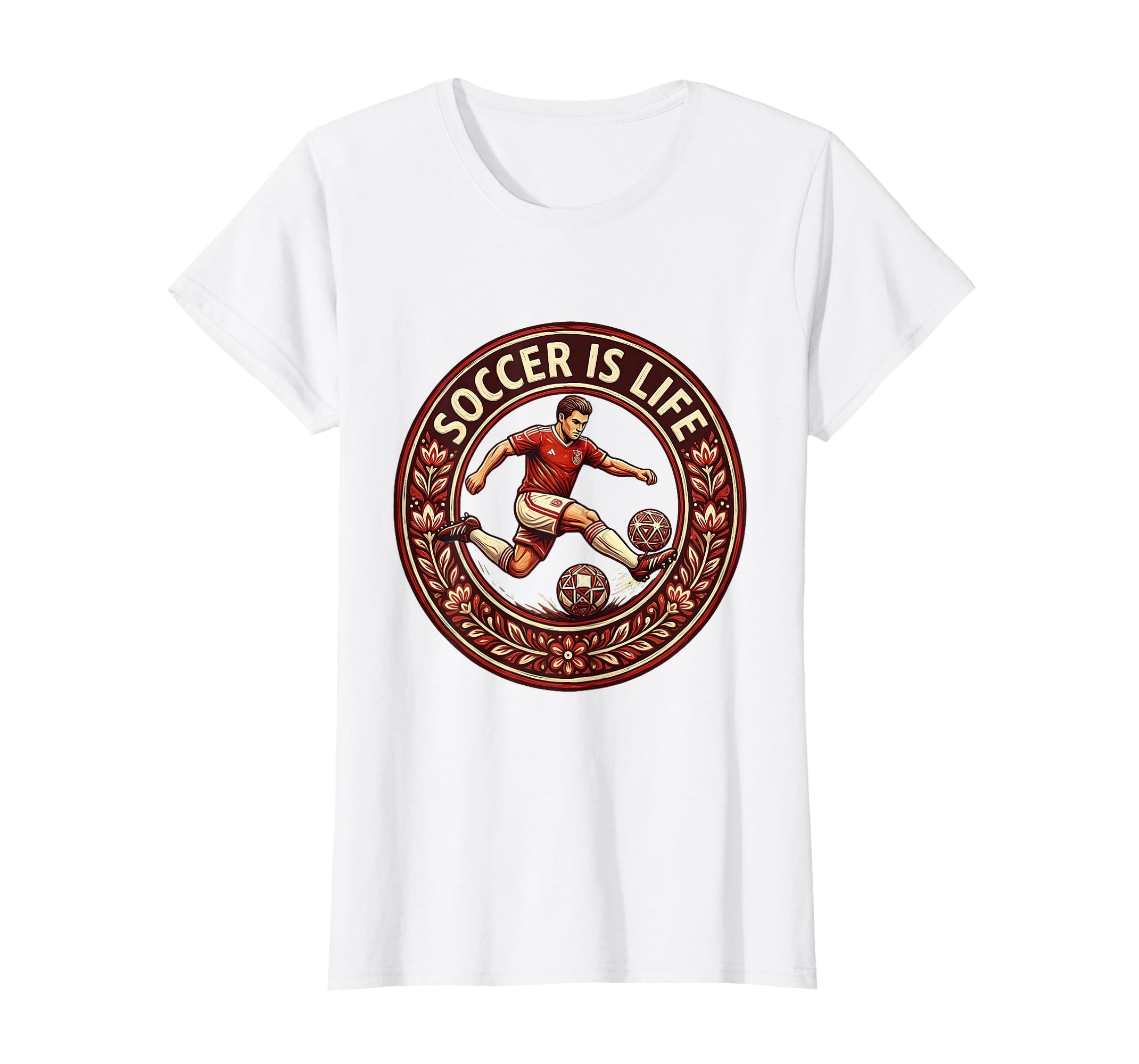Soccer Is Life Mens Passion T-Shirt - Casual Everyday Wear for Adults