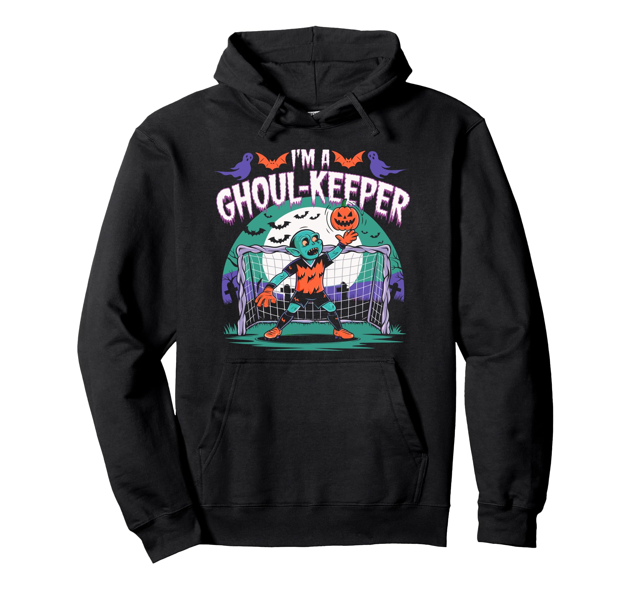 Ghoul Keeper Soccer Halloween Spooky Hoodie - Streetwear Style for Adults