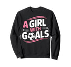Goals Soccer Players Inspire Empowerment Sweatshirt - Trendy Graphic Unisex